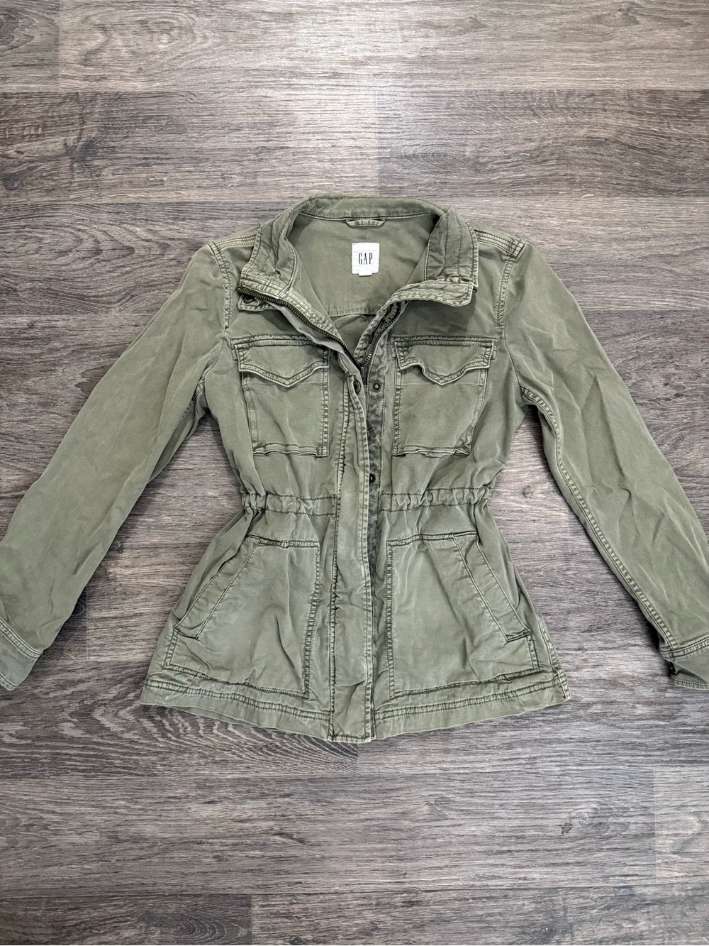 GAP Olive Green Cinch-Waist Utility Jacket